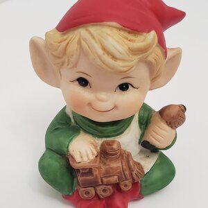 Vintage Homco Christmas Elves Toymaker Figurine #5253